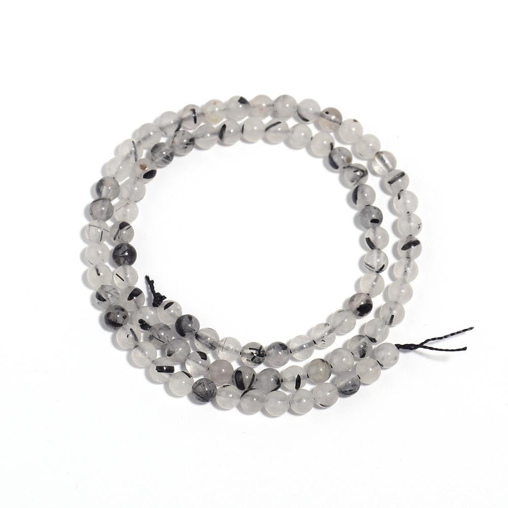 

1String Natural Stone Beads Black and White Multi-color Mix 4/6/8/10/12mm Round Loose Beads Diy Bracelet Necklace Charm Supplies