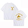 Unisex Classic Fashion Yellowstone Dutton Ranch Printed Shirt Fashion Round Neck Summer Cool Short-sleeved Shirt T-shirt