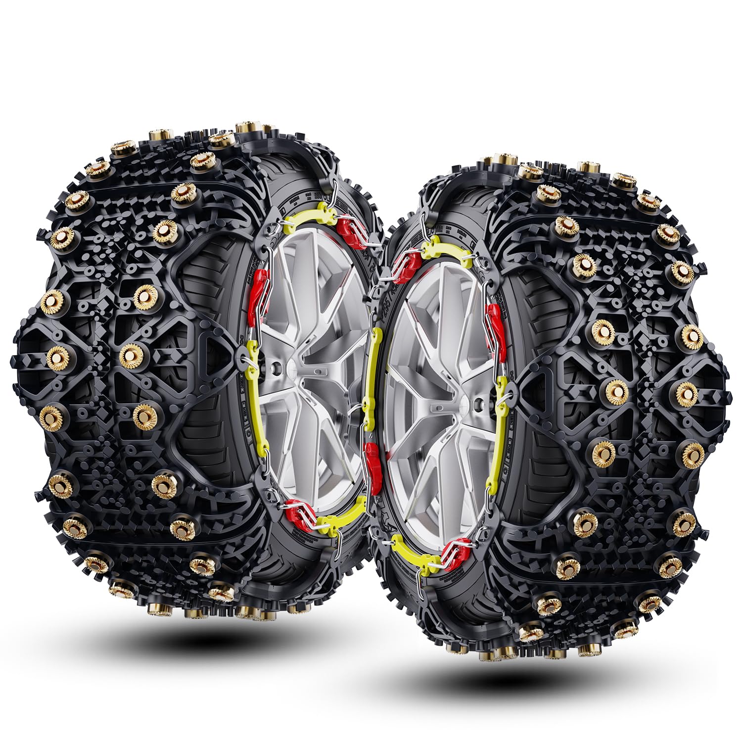 

Снежные цепи для легких автомобилей Легко Надевать Нет необходимости двигать или поднимать домкратом колесо Совместимы с Металлическими и Неметаллическими автомобилями. монтаж. средство передвижения. Цепи противоскольжения.