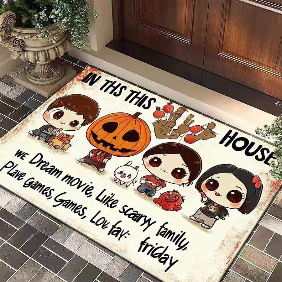 Halloween Creative Floor Mat Ghost Night Light Edition Entrance Floor Absorber - Festival Home Decoration Home Decor