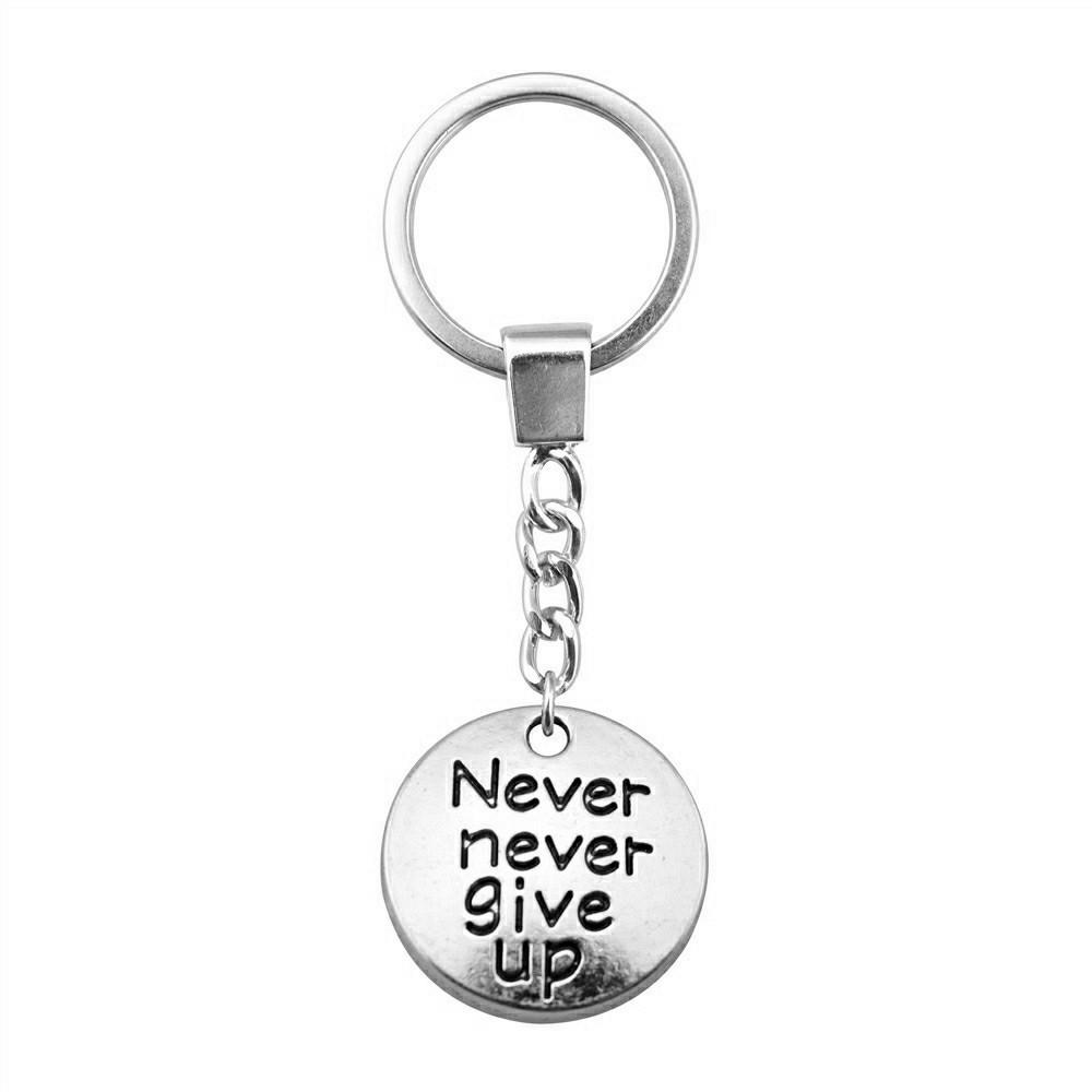 OM Symbol Letter Keychain Tags Yoga Themed Charm Key Holder 30mm Ring
