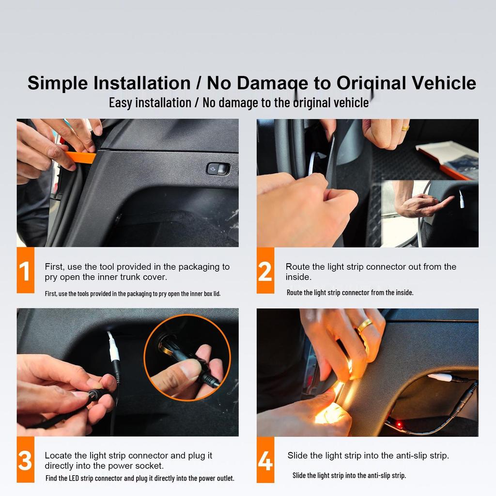 Tesla Model 3/Y Trunk Ambient Light Kit - Interior Decorative Accessory