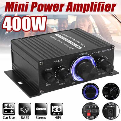AK170/AK270 400W 12V mini auto domácí zesilovače Hifi reproduktor subwoofer audio zesilovač třídy D auto zvukový zesilovač bez Bluetooth