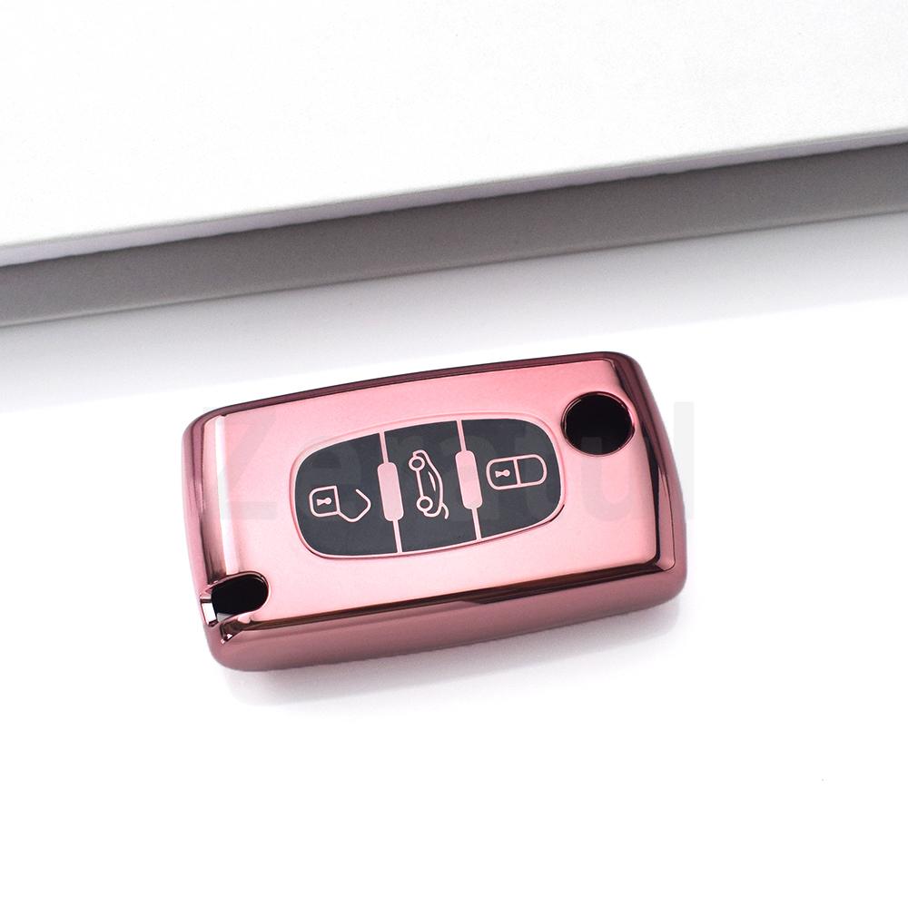 Shell Holder Keyless Accessories 2 3 Button For Citroen C2 C3 C4 C8 Tpu Car Key Case Cover For Peugeot 308 207 307 3008 5008