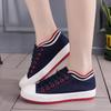 2026 Spring Casual Low-Top Canvas Shoes - Trendy Solid Color Flat-Bottomed Sneakers for Students