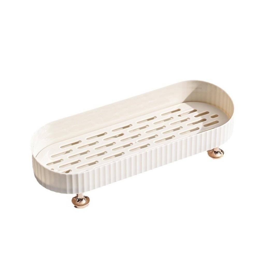 Large Capacity Makeup Holder Anti-Slip Base Countertop Organizer Bathroom Vanity Tray Dresser Use