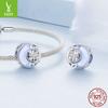 Niche Moon Starburst Diy Bracelet Beaded, Light Luxury High-End S925 Sterling Silver Beads Loose Beads