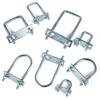 1Pcs Durable Galvanized Q235 Carbon Steel M8 Round Tube Clamp With Baffle Screws Pipe U-clamp Round Bolt for Round Tube