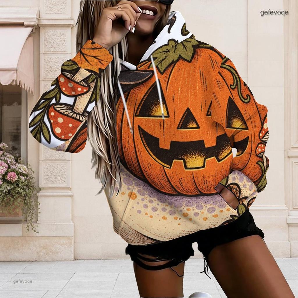 Ladies Plus Size White Drawstring Hooded Sweatshirt Long Sleeve Loose Soft Casual Leisure Street Daily Garment