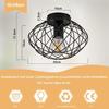 Plafonnier - NETTLIFE - E27 Ø25 cm - Noir - Métal - 1 flamme
