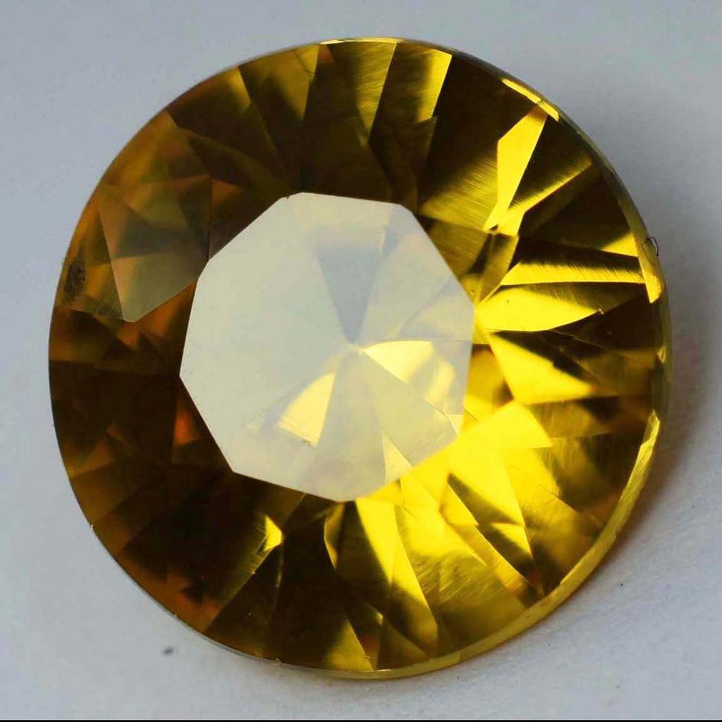 Yellow Ceylon Sapphire 7.30 Ct Natural Round Cut Loose Gemstone