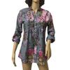 Women Tops Shirt Vintage Floral Print V Neck Tunic Tops Blouse Clothing Gift