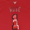 adidas X Colaboración NBA Chicago Bulls Derrick Rose REP Estampado Moda Cómodo Suave Amigable con la Piel Camiseta de Baloncesto para Hombre Rojo BSQ1062