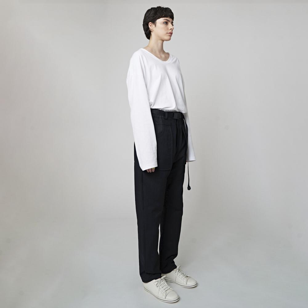 ATHPLATFORM Au32Pt06 Patch Pocket Baggy Pants_Black