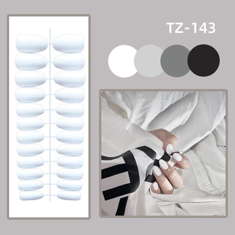 

Глянцевые наклейки для ногтей с круглой головкой - набор из 24 штук TZ round head-143 белый