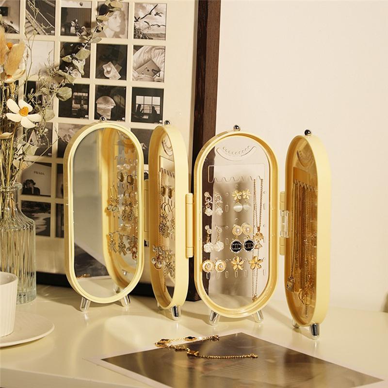 M-Modern-Jewelry Storage Box Earring Necklace Bracelet Jewelry Box Home Multi-Function Folding Display Stand