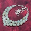 Aquamarine 925 Solid Sterling Silver Necklace with Adjustable Chain, Handmade Gemstone Jewelry Necklace For Memorial Day