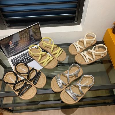 Thick-soled Roman Sandals Women's 2025 New Summer Fairy Style Skirt Pregnant Women's Leisure Sports Beach Women's Shoes