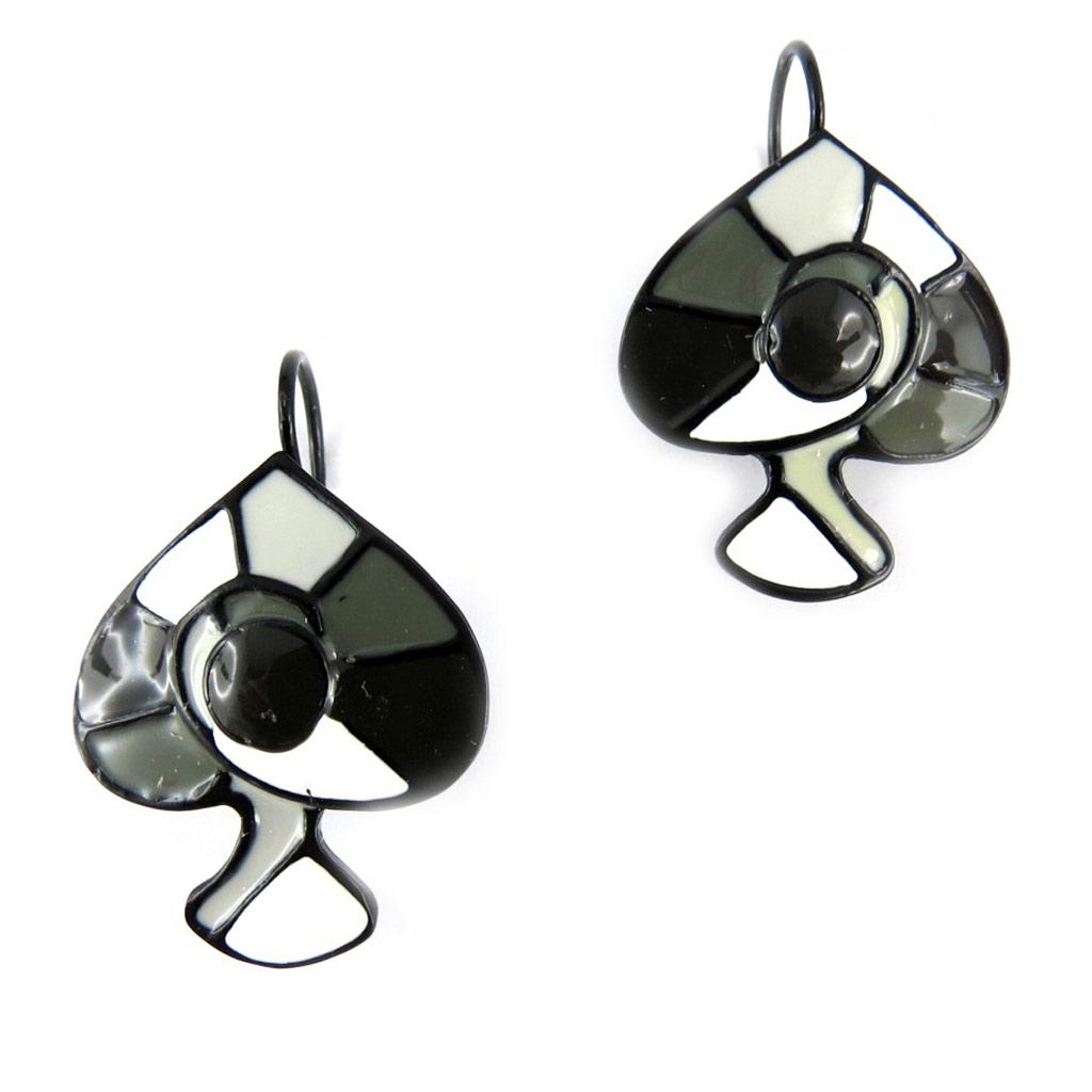NOA [G5757] - Boucles Créateur 'Arlequin' noir blanc