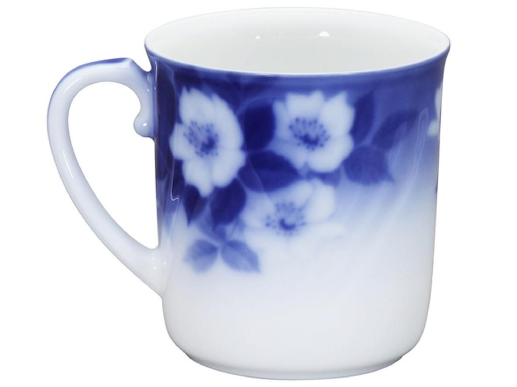 Okura Art Pottery Rosa Canina Microwave and Dishwasher Made In Mug, Coffee/Tea, Approx. 310cc, Safe, Japan, 126C/A783-1