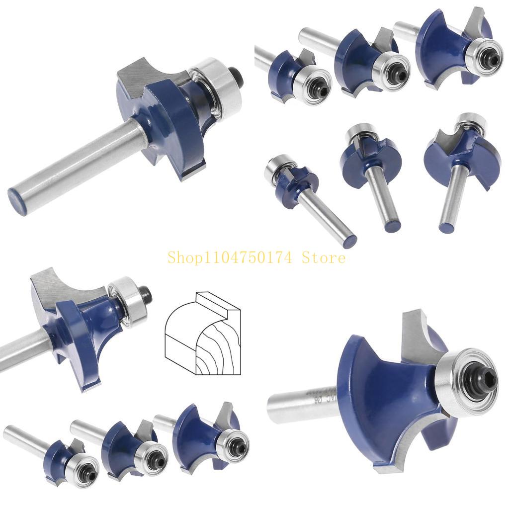 

3 Pcs Radius 1/4 Shank Round Over Beading Edging Router Bit Set For Woodworking top sale China Mainland