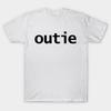 Men Black Print T-shirt Outie No-Cut Transfer Paper Print Cotton Tshirt