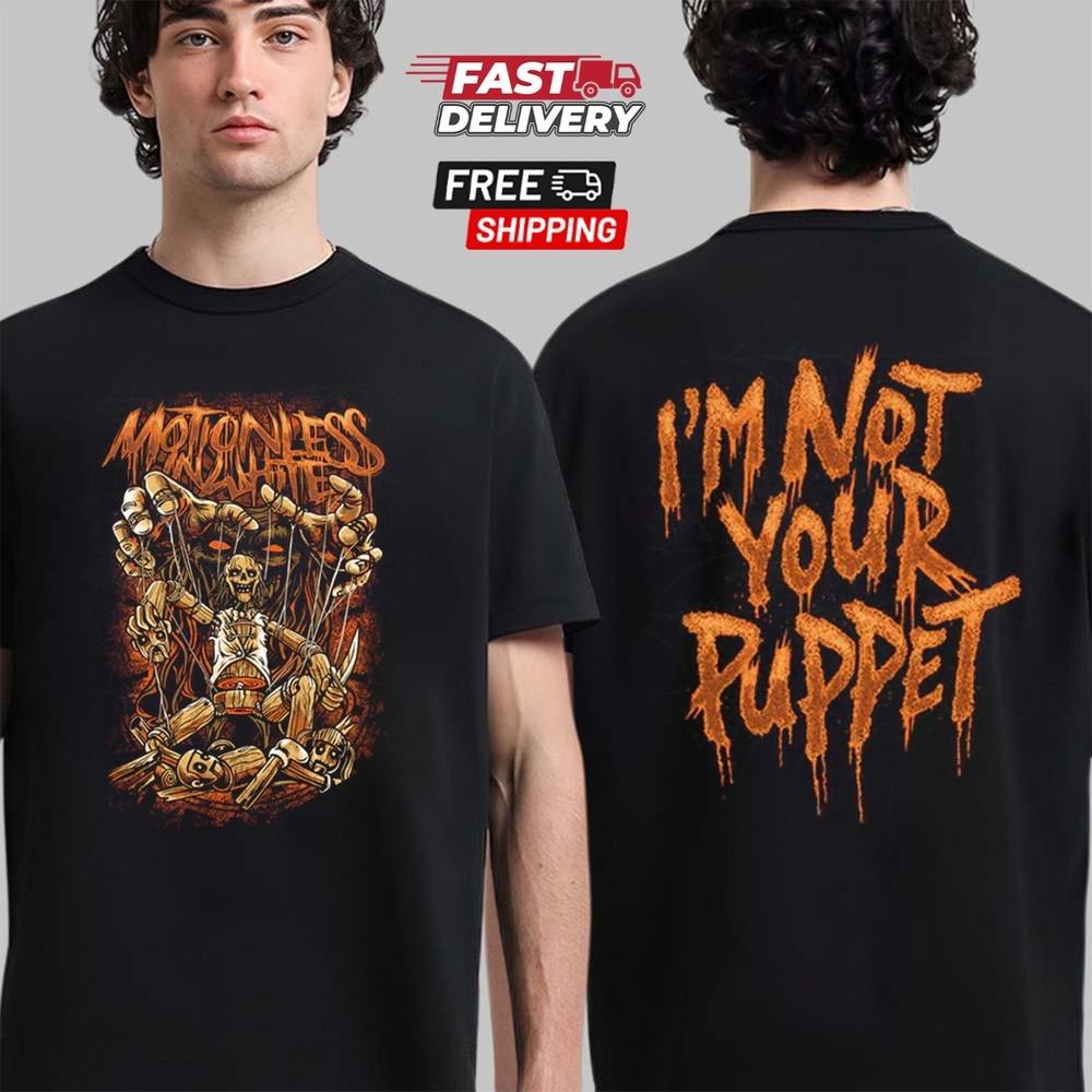 Motionless In White Puppets Throwback T-Shirt, Heavy Metal Band Tour Shirt Unisex T-Shirt M