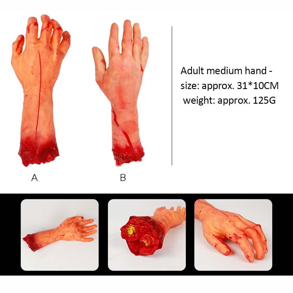 Halloween Prop Bloody Scary Fake Organ Human Brain Body Parts Fake Hand Finger Leg Foot Brain Heart Party Accessories Set