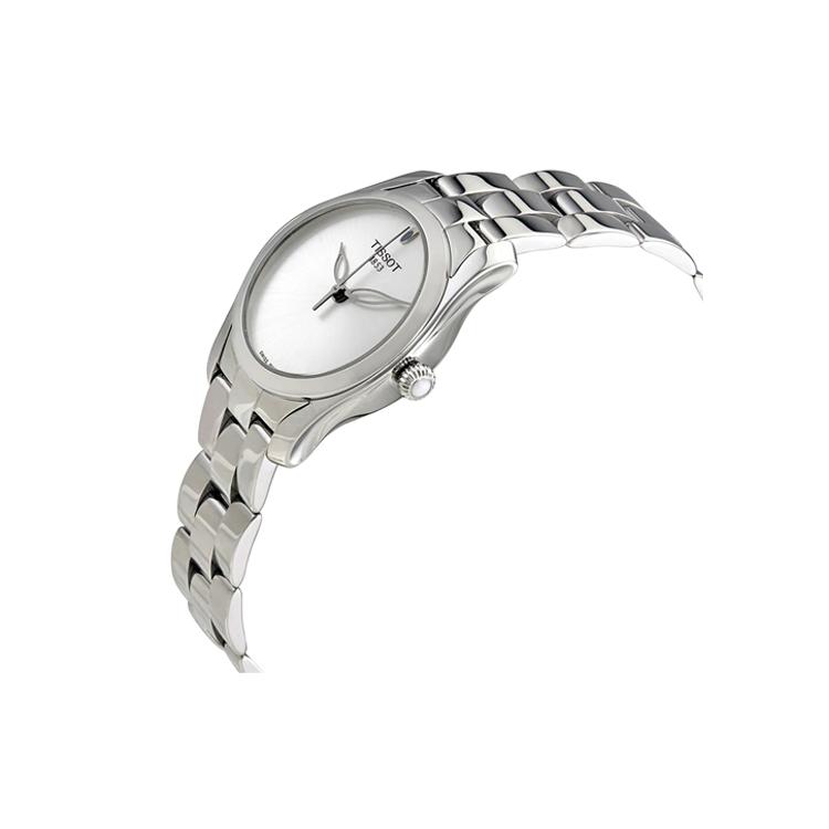 Tissot Quarzwerk 30m Wasserdichtigkeit Damenuhr Weißes Zifferblatt Edelstahlgehäuse T112.210.11.031.00