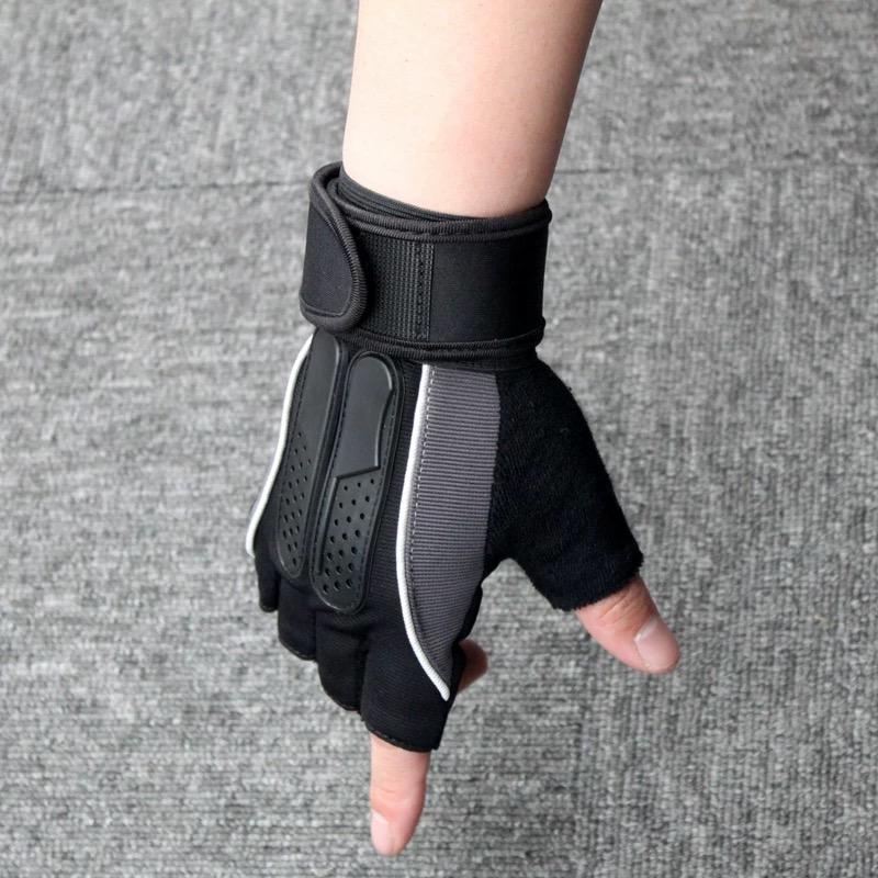 Multifunction Outdoor Motorcycle Cycling Sport Anti-slip Fingerless Gloves Men Women Wrist Wrap Gym Gloves