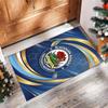 Blackburn Rovers Football Print Crystal Velvet Rug, Comfortable Water Absorbent Non Slip Indoor Floor Carpet