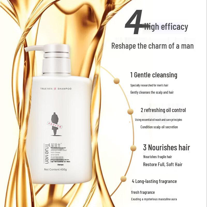 Adolph Men's Tea Tree Oil Shampoo (2x450g)