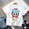 Labubu Cartoon Children's Short Sleeved T-shirt Casual Top Unisex Summer Round Neck Printed Girls' Clothing