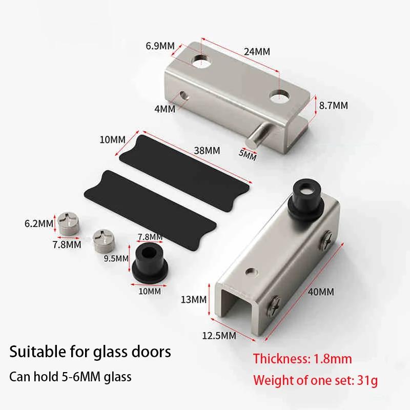 1Pcs Stainless Steel Lock Heavy-Duty Cabinet Door Rebound Magnetic Lock TV Frame Cabinet Wardrobe Furniture Magnetic Lock