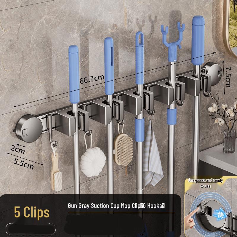 YIXI Wall Mounted Mop and Broom Holder