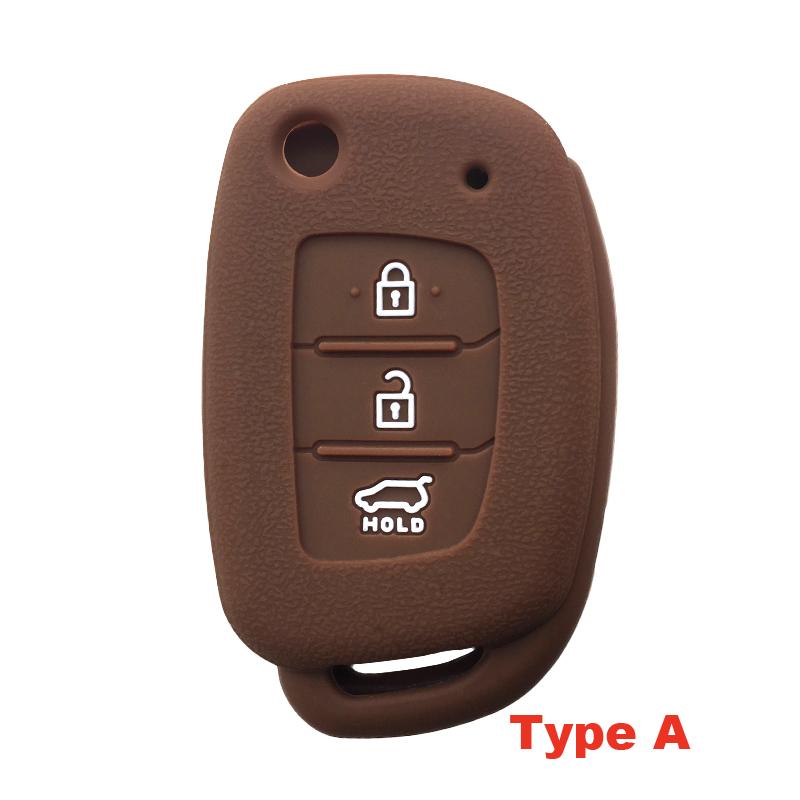 

Key Case for Hyundai Accent Ix25 Tucson Ix35 2014 Elantra Creta Verna I40 I10 Solaris 2015 2016 2021 3 Button Silicone Key Cover
