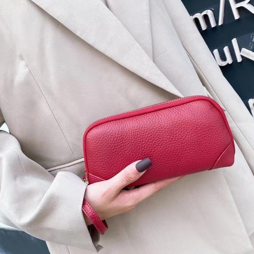Cowhide Niche Light Luxury Bag Versatile Women's Bag Hand Grab Handbag Simple Women's Mobile Phone Change Bag