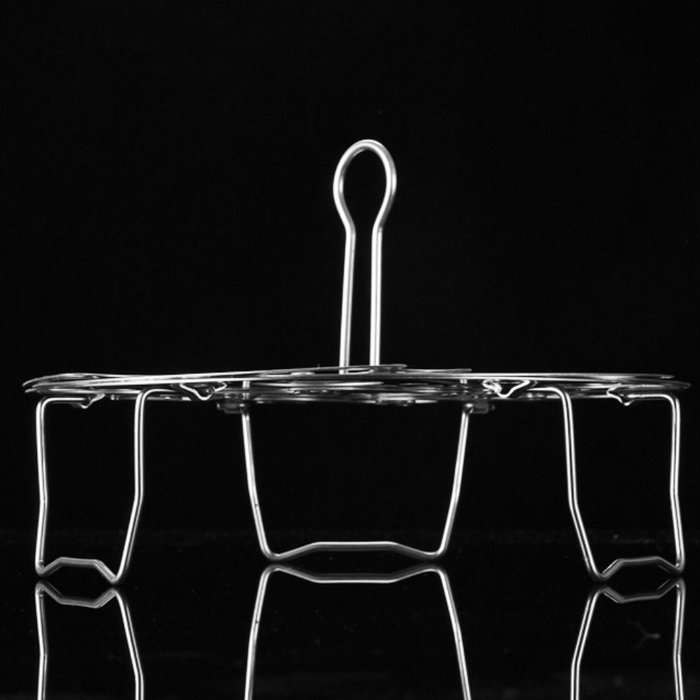 Foldable Rotating Scalable Steamer Removable Handle Stable Base Steam Tray Stainless Steel Universal Steaming Rack Seafood