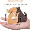 Set of Handmade Wooden Dog Sculptures - 1 Set of Patchworkable Canine Statues, Pet Lover Gifts, Versatile Decor for Home and Office, Indoor/Outdoor