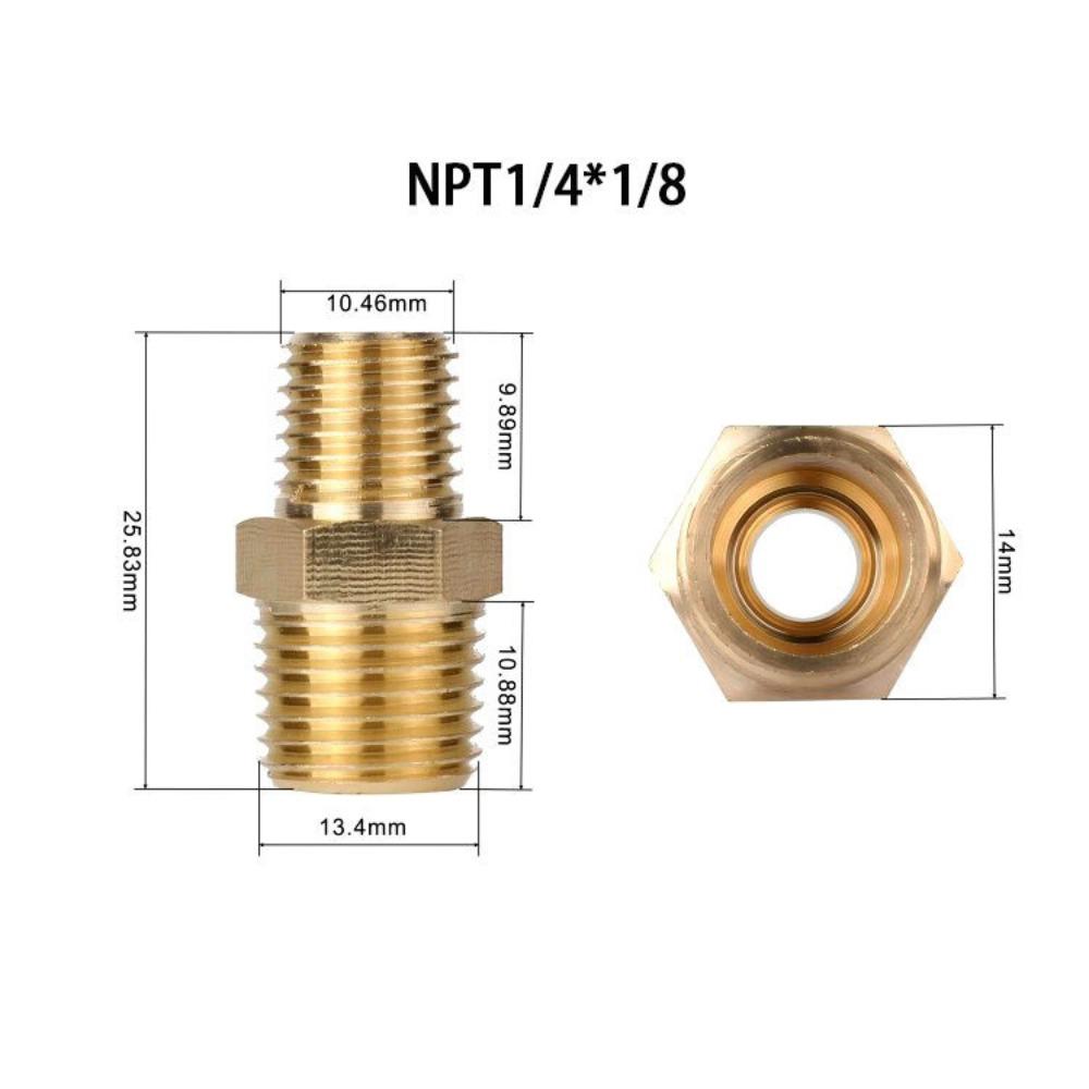 Male Thread Brass Nipples Hex Design NPT Male Nipples Fittings Hex Nipple Connectors