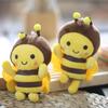 Small Soft And Yellow Bee Plush Keychain Perfect For Bag Charms