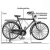 1:10 Legierung Klassisches Retro Fahrradmodell Ornament 25-26