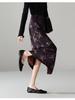 New Chinese Style Printed High Waisted Split Skirt 2026 Spring and Autumn Temperament Commuting Versatile Mid Length Skirt
