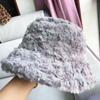 Winter Faux Fur Casual Soft Sun Cap Fisherman Cap Bucket Hat Panama Hat