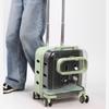 Portable Cat Bag 2 Layers Design for Outdoor Pet Trolley Case Transparent Panoramic Transport Cage Multifunctional Cat Handbag