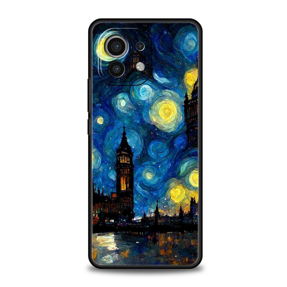 Coque de téléphone pour Xiaomi Mi 14 13 12 11 Lite 13T 12T 11x 11T 10T Pro 9T Note 10 Lite Housse souple en silicone Nuit étoilée van gogh