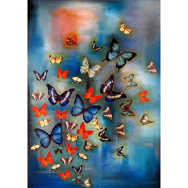 5D DIY Diamond Painting Butterfly Full Round Drill Diamond Embroidery Animals Cross Stitch Rhinestone Mosaic Home Decor Gift