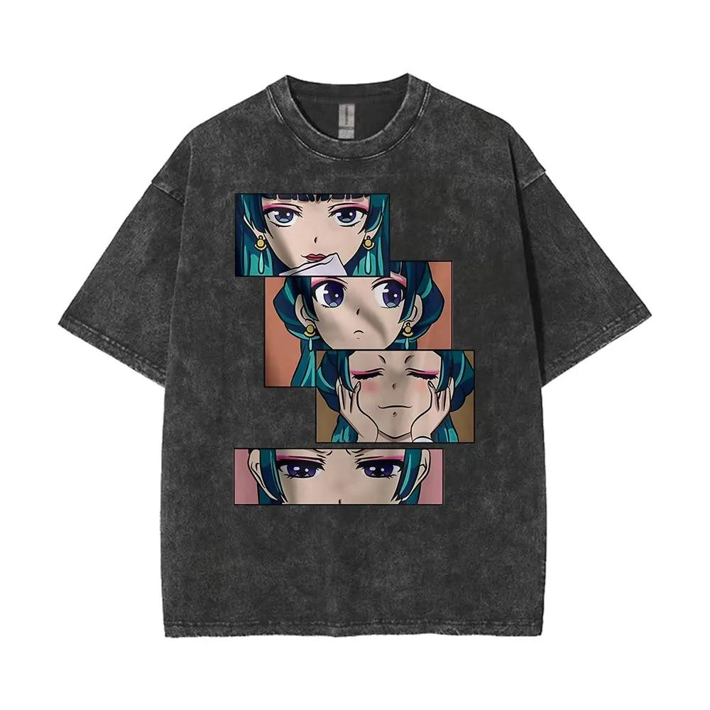 Anime skalbinti per dideli marškinėliai Mao Mao vaistinės dienoraščiai spausdinimas T marškinėlis Vyrai Moterys Gatvės mada Estetika Trumpomis rankovėmis Moteriški Vyriški drabužiai