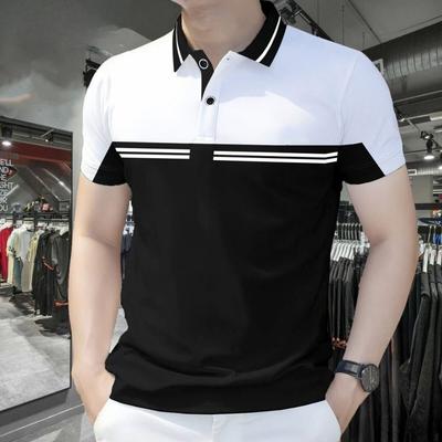 Men's T-shirt, Casual and Fashionable Men's Short Sleeved Polo Shirt Top