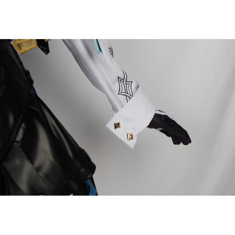 Costum Cosplay Lynette Fontaine Lyney Uniformă din piele Rochie Păr lung Urechi Fusta Mănușă Tinuta Coada Magician